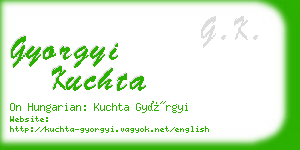 gyorgyi kuchta business card